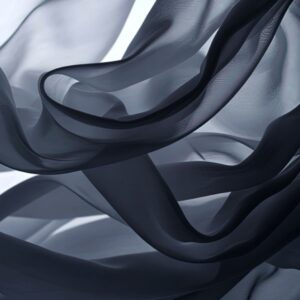 Black Silk Organza