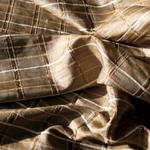 JB 760 Brown Grid Silk Tussah