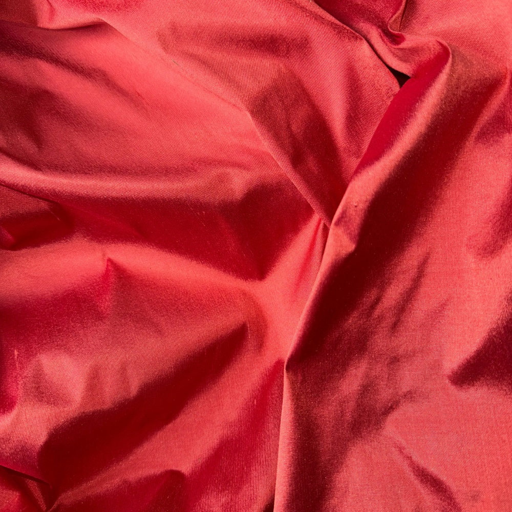 MC 53 Coral Power Woven Indian Silk Dupion